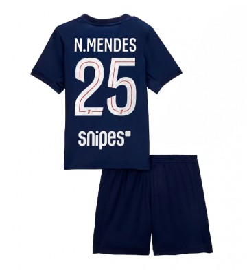 Paris Saint-Germain Nuno Mendes #25 Replika Babytøj Hjemmebanesæt Børn 2025-26 Kortærmet (+ Korte bukser) Paris Saint-Germain Nuno Mendes #25 Replika Babytøj Hjemmebanesæt Børn 2025-26 Kortærmet (+ Korte bukser)